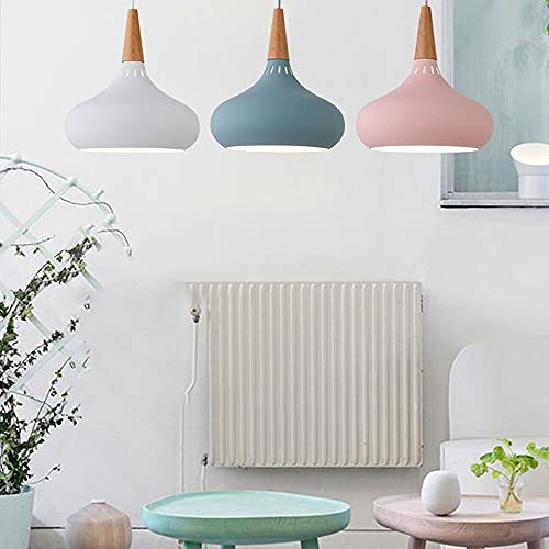 Lustre suspension macaron gris en métal pour éclairage de plafond