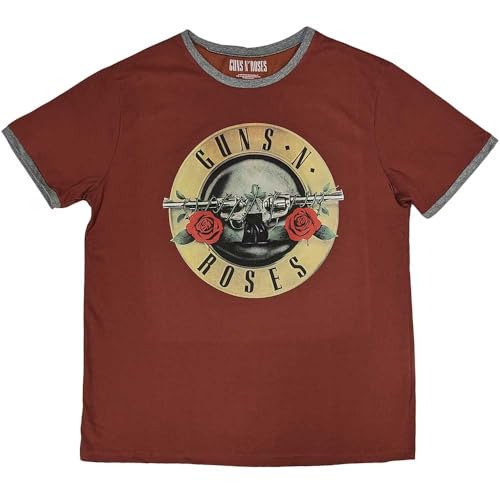 T-shirt Guns N' Roses Classic Logo Rock Off en coton premium durable taille L