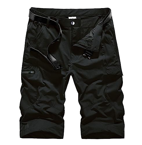 Yameekamulga Shorts Expandable Waist Slim Fit Shorts Summer Pants Casual Cargo Shorts for Men Ripstop Reinforced Sweatpants