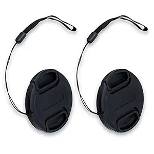 JJC 49mm Center Snap-On Lens Cap Jjc Camera Front Lens Cover for Canon Nikon Fuji Fujifilm Strong Flexible Springs ReplacesCap Perfectly Fit Unique Design Camera Lens with Lens Cap Keeper-2