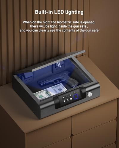 Image of BILLCONCH Gun Safe,Biometric Fingerprint Gun Safe for Handgun Pistol Safes