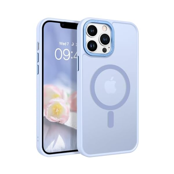 BENTOBEN for iPhone 13 Pro Max Phone Case,iPhone 13 Pro Max Magnetic Case [Compatible with MagSafe] Translucent Matte Shockproof Women Men Protective Case Cover for iPhone 13 Pro Max 6.7″,Sky Blue