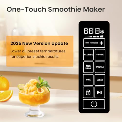 Image of Slushie Machine, No Ice Needed, INOVIVA 68 oz Frozen Drink Maker for Home with Self-Cleaning, 5 Preset Programs, Frozen Margaritas, Frappes, Milkshake, and More, (2025 Version)
