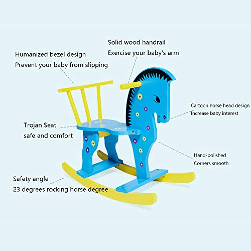 ZhaoXH-Schaukelpferd Holz Kleinkind Schaukeltier Kind Schaukelpferd Säugling Schaukeltier Outdoor Garten Tier Rocker Kid… – Bild 5