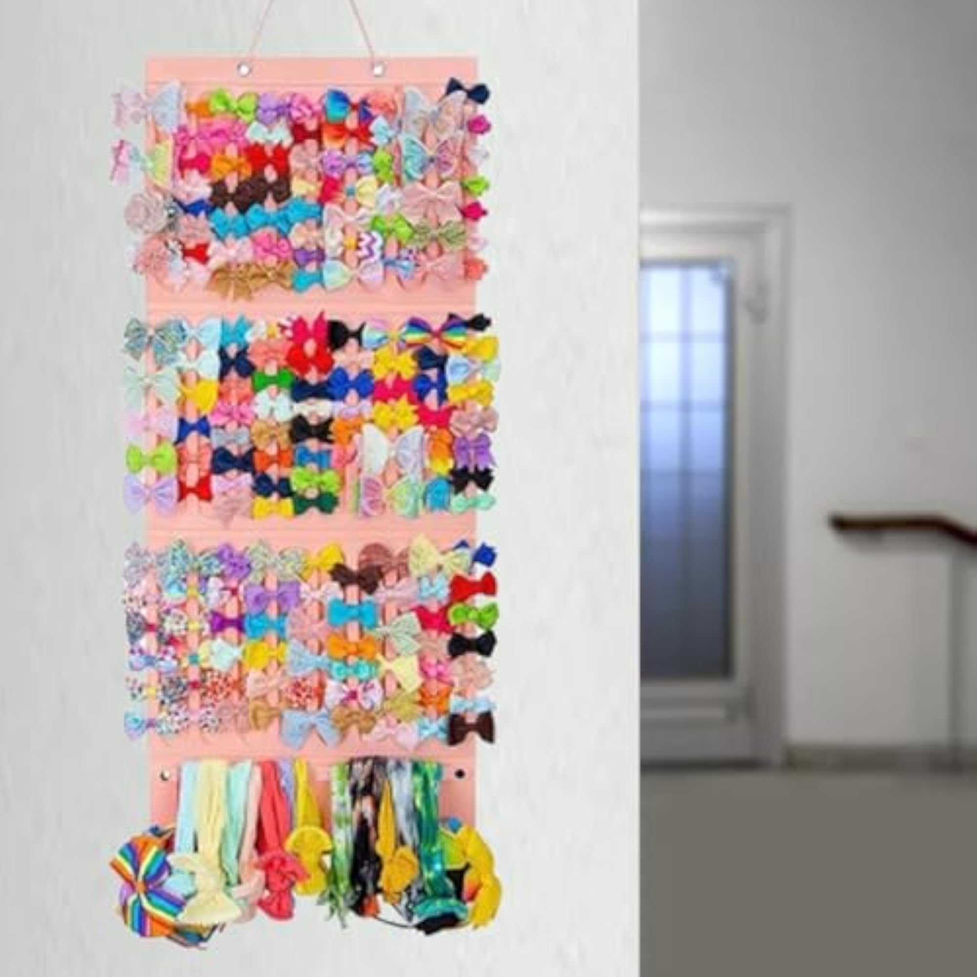 Hair Accessory Organizer Wall Hanging Decor, PInk