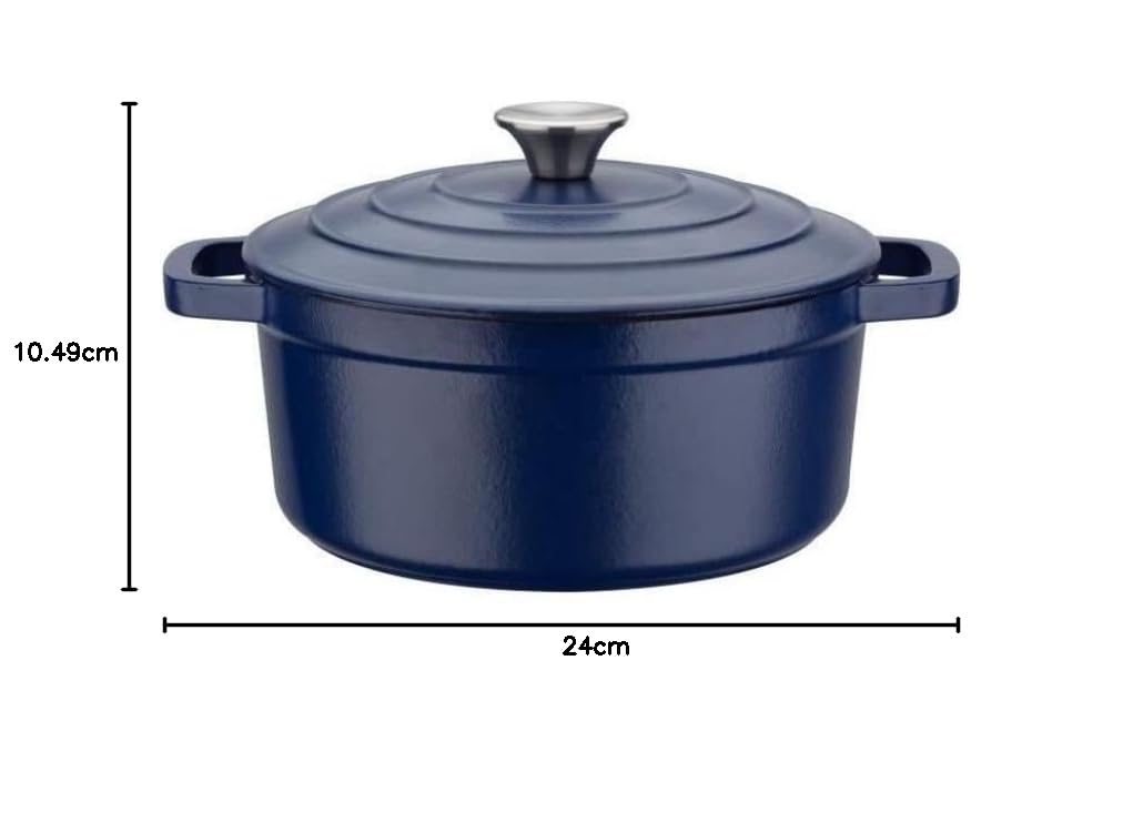 GSW Żeliwny garnek "Blue Magic", Ø 24 cm, pojemność 3,8 litra, niebieski