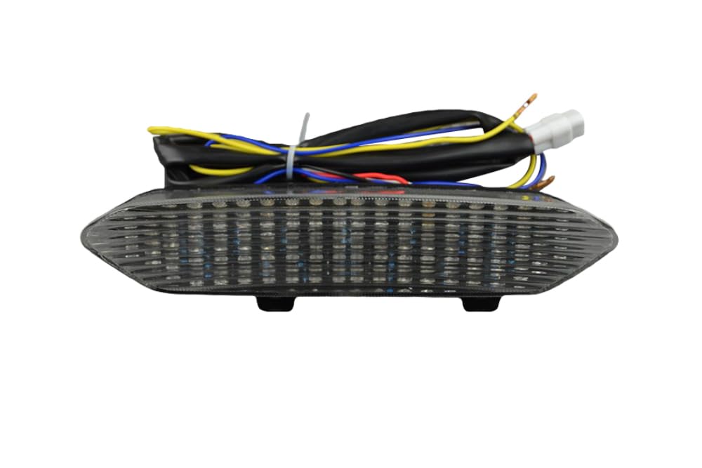 AVDB-moto Feu Arrière/Stop LED compatible avec YAMAHA YZF R1 YZF-R1 RN09 2002-2003, YFM RAPTOR 700 YFM750 AM07W 2006-2007, YFM RAPTOR 700 YFM750 AM07W 2008-09 + Clignotants Intégrés (Blanc Clair)
