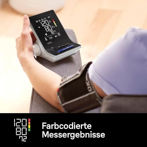 Braun ExactFit 3 tlakomjer za nadlakticu | Klinički dokazana preciznost | Zaslon označen bojama | 2 veličine manžeta | Za nekomercijalnu upotrebu | BUA6150