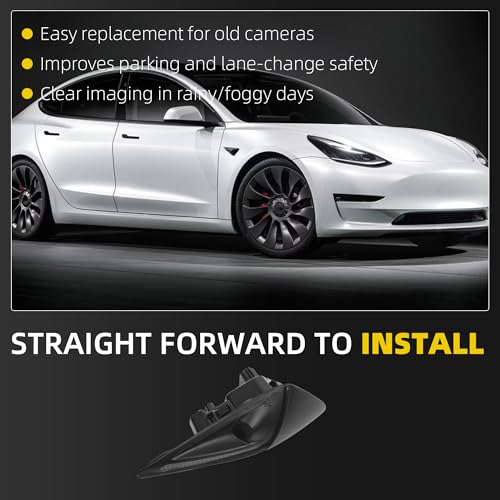 Image of Dasbecan Front Fender Camera Compatible with Tesla | for Tesla Model 3 2017-2023 Model Y 2020-2025 Repeater Camera Left Driver Side Replace# 1125106-50-J 1125106-50-G