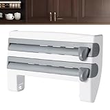 Frischhaltefolienspender - Frischhaltefolien-Cutter - Küchenfolien Organizer Für Schublade Tür Schrank Snack