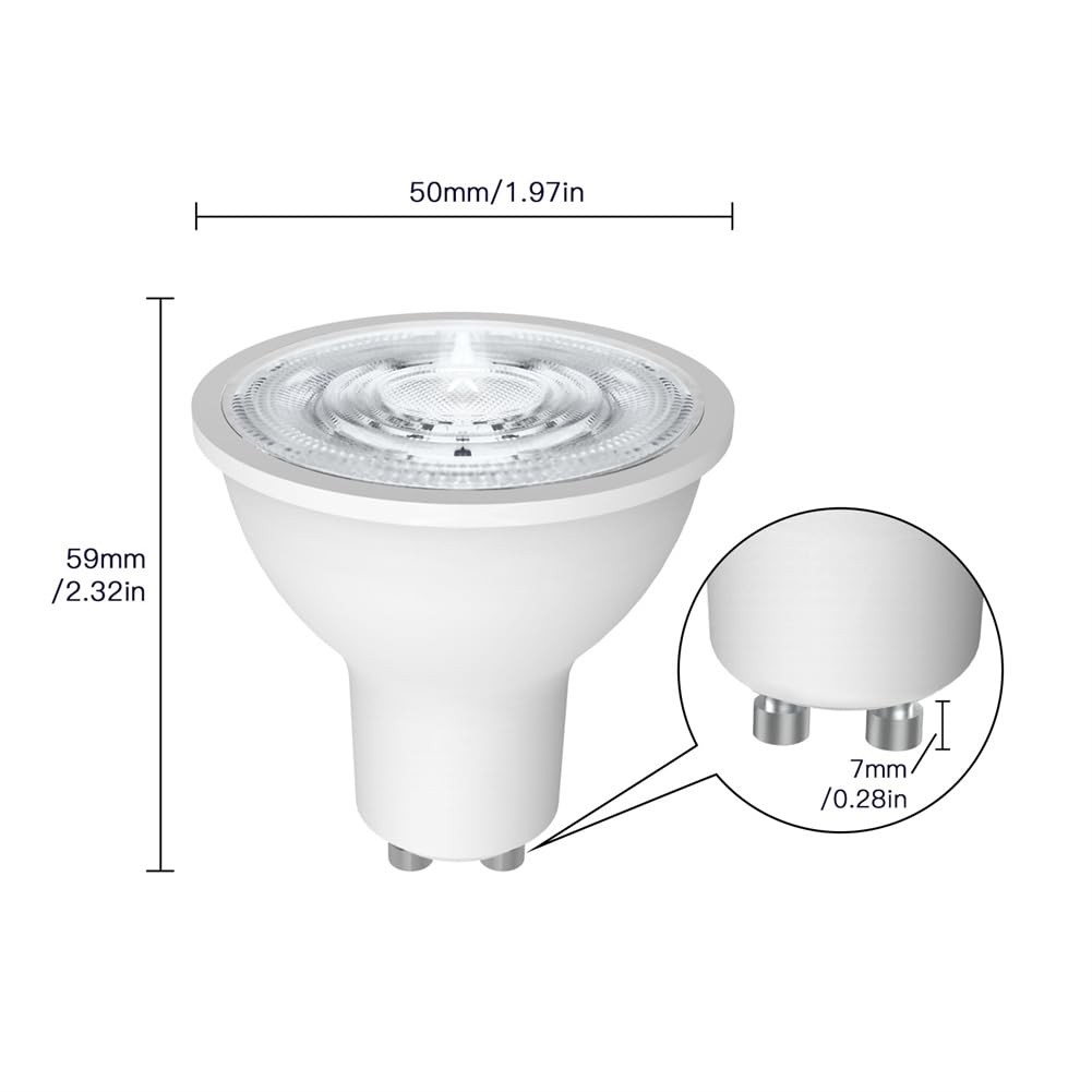 MOES ZigBee Lampadina LED Smart GU10 da 5W RGB e bianco freddo dimmerabile | Controllo vocale Alexa/Google Assistant, 2200-6500K 345lm Confezione da 2 (richiede ZigBee Hub)