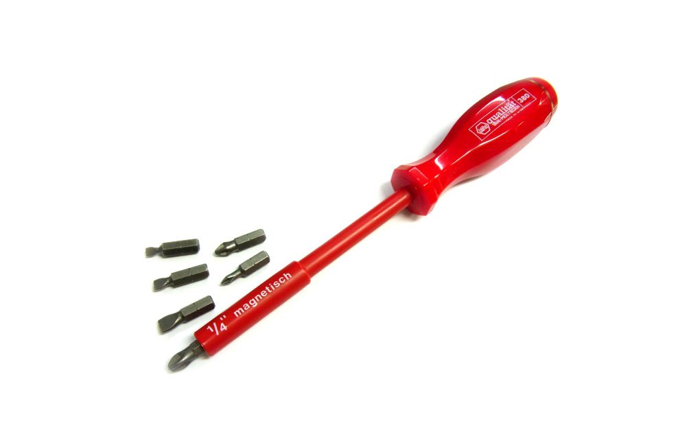 赤色 ティーショット用ドライバー Amazon | ドイツ製 ビット差替式 絶縁ドライバー 380-6 DAIKITOOL WIHA