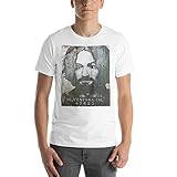 Silver Charles Manson Mug Shot 1969 Vertical Short-Sleeve Unisex T-Shirt Poster