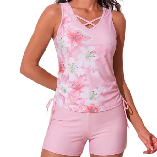 Tankini gainant le ventre pour les vacances à la plage ensemble boho chic