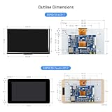 Waveshare ESP32-S3 7inch Capacitive Touch LCD Development Board, ESP32 with Display, 800x480, 5-Point Touch, 240MHz, Supports WiFi, Onboard Antenna, Suitable for ESPHome/Home Assistant Project