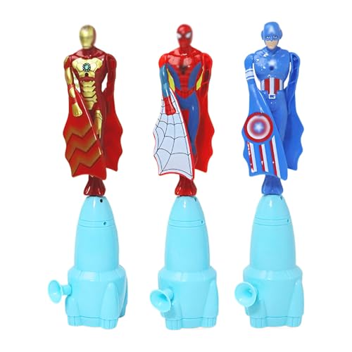 AMBXDE 3Pcs Super Hero Launcher Cool Flying Drawstring Boys and Girls Indoor and Outdoor Toys Outdoor Games Birthday