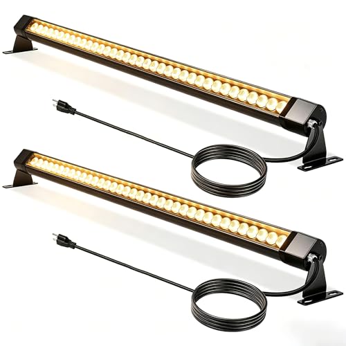 nanzgecc 2-Pack Pro-Grade LED Wall Washer Light Bar, 54W 6480LM 2700K Warm White, 40-Inch IP67 Waterproof 120V Linear Outdoor LED Light Bar Landscape Lighting with On/Off Switch by nanzgecc - Used condition - US$100.35