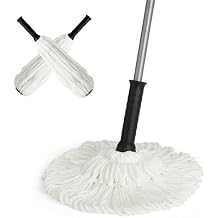 Eyliden Twist Mop - Simple | Easy Self-Wringing, 57" Long Handle, Safe for All Type Floors, Microfiber String Mops for Cleans Dust & Pet Hair, Quick Absorbs Water Spills on Floor