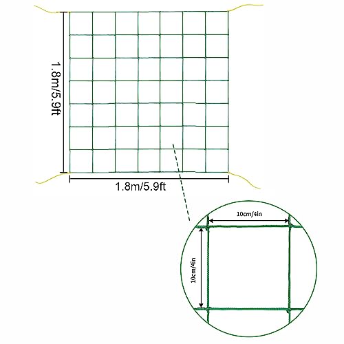 LSRVNM Ranknetz für Gurken mit Großen Maschen, Ranknetz mit 50 Kabelbindern, Tomaten Rankhilfe, Rankgitter Pflanzenstütze für das Perfekte Wachstum von Tomaten, Gurken und Kletterpflanzen – Bild 3