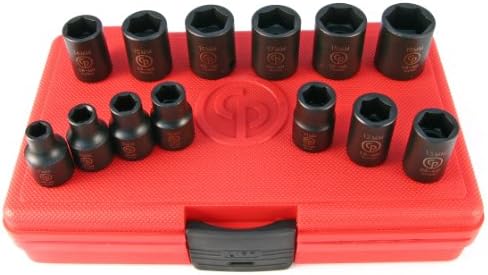 Chicago Pneumatic SS3113-3/8 Inch Square Drive, Standard, Metric, 6 Point, Impact Socket Set (13 PCS)
