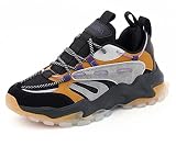 Mazino Core Fashion Chunky Sneakers for Men -Men's Athleisure Casual Shoes in (Mustard/Purple/Grey /