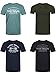 TOM TAILOR Tshirt Herren Baumwolle Regular Fit 4er Pack Set Rundhals Kurzarm Sommer Tee Shirt Logoprint 100% Baumwolle, Größe:XL, Farbe:Woodland Green (10373)