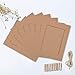 Enenes 4x6 Inch Kraft Paper Photo Frames 30-Pack, DIY Vintage Wall Decor with Wooden Clips and Jute Twine, Eco-Friendly Creative Gift for Home Party Displays