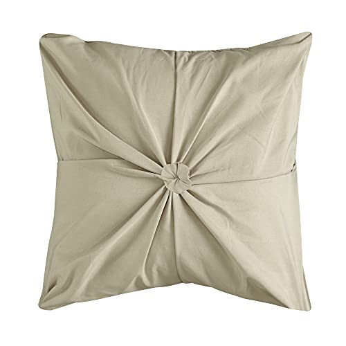 Chic Home Fay 7 Piece Comforter Set Ruched Color Block Design Bed In A Bag - Sheet Set Decorative Pillows Sham Included, Twin, Brown #TOP4