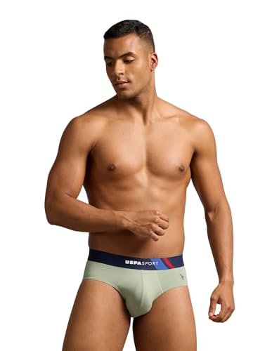 Image of U.S. Polo ASSN. Men's Nylon Micro Fibre Sports High Stretch Underwear Briefs