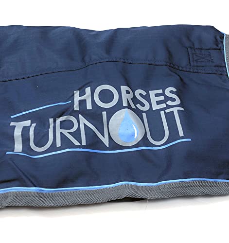 Horses, Coperta Da Paddock Per Cavallo Turnout, Impermeabile, Con Il Copricollo Removibile, Resistente, Con Cinghie Ad Incrocio, Blu 162 Cm - 5
