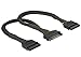 Produktbild DeLock Kabel Power SATA 15Pin Bu > 2 x SATA 15Pin St HDD 25cm (Geflecht)