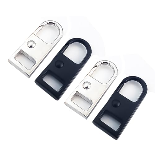 まちの波 ファスナー 修理キット 引き手 交換用 金属製 簡単に取り付 チャックカバン 財布 衣類 靴 交換用 DIY 手芸 手作り (シルバー+ブラック) まちの波 ファスナー 修理キット 引き手 交換用 金属製 簡単に取り付 チャックカバン 財布 衣類 靴 交換用 DIY 手芸 手作り (シルバー+ブラック)