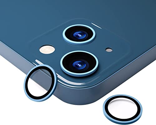 Image of CASEKOO Camera Lens Protector Compatible for iPhone 13 /13 Mini, [Anti-Scratch] Premium Tempered Glass Film Aluminum Alloy Lens Ring Cover