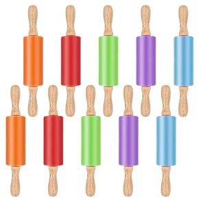 Set De Rouleaux à Pâtisserie BUENTYA - 3 Pièces Avec Grattoir | Bois Naturel