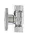 Plumb Pak 2072PCLF Lead-Free Quarter Turn Straight Repair Valve, 3/8" O.D, Chrome