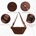Cord Bauchtasche für Damen und Herren Gürteltasche Damen Verstellbarer Gurt Hüfttasche Bauchtasche Klein Brusttasche Bum Bags aus Cord für Outdoor Sport Laufen (Braun B)