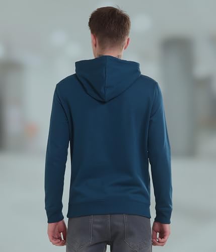Image of TURMS Anti Stain Men's Hoodie | Anti Odor Water Repellent | Cotton Blend Casual Travel Edition Hooded Sweatshirt | Winter Wear Pullover