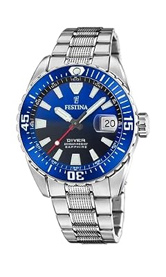 Festina Orologio Uomo Analogico in Acciaio Inossidabile 316l Argentato