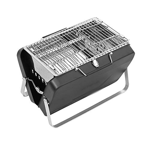 Barbacoa portátil negra plegable para solucionar la falta de espacio 3