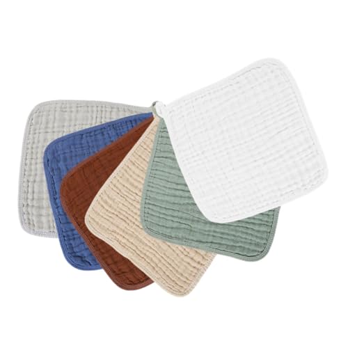 Anneome 6 Piezas Muselina para Bebés Toallas Suaves de Algodón Absorbentes para Recien Nacidos Paños para Eructar y Limpiar Baba Multiusos para Cuidado Delicado