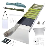 Goldwaschpfanne Goldwannenbecken Set 22,86 x 127 cm Aluminium Goldpfanne für Goldwaschen Goldwannenbecken für Nugget Bergbau Wanne Gold Pan Sand Gold Bergbau Manuelle Goldwaschanlage Ausgräbt
