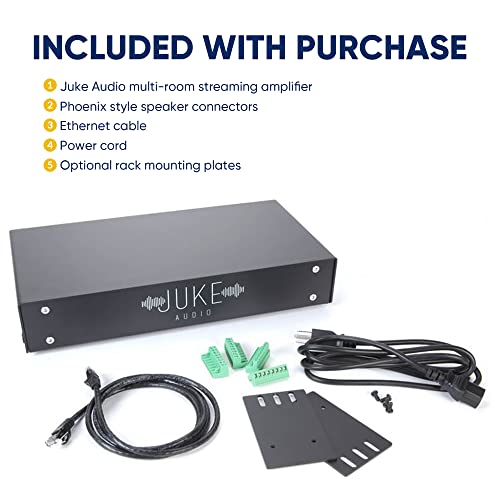Image of Juke-6 | 6 Zone Audio Amplifier | Wirelessly Controlled Multi-Room Audio System | Compatible with Airplay 2, Spotify Connect, Bluetooth, DLNA