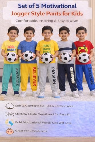 NammaBaby Baby Boys Regular Fit Mid Rise Cotton Printed Track Pants Trackpants (Assorted Prints)