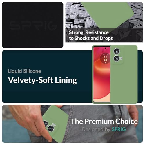 Image of SPRIG Compatible with Moto G96 Premium SilkTone Back Cover Drop Tested Shock Proof Mobile Case for Men, Women, Boys and Girls with Camera Protection (Mint Green)