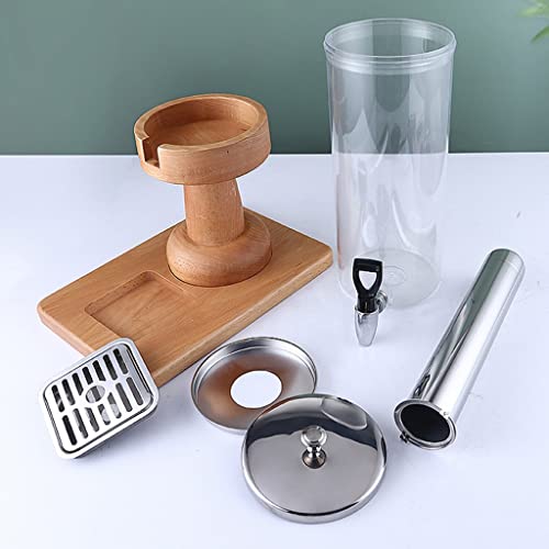 Fifor Transparent Cold Beverage Dispenser, Stainless Steel Juice Machine, For Buffet, Restaurant, Hotel, Bar, Home, 8L Per Tank (Color : Wood, Size : 9L) #TOP5