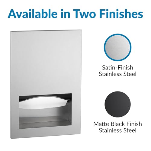 Bobrick Recessed Friction-Catch Paper Towel Dispenser for Commercial Use, Satin Finish, Holds 300 C-Fold and 400 Multifold Towels, TowelMate Built-In, Heavy-Gauge Stainless Steel (Model B-35903) by Bobrick - Image 4