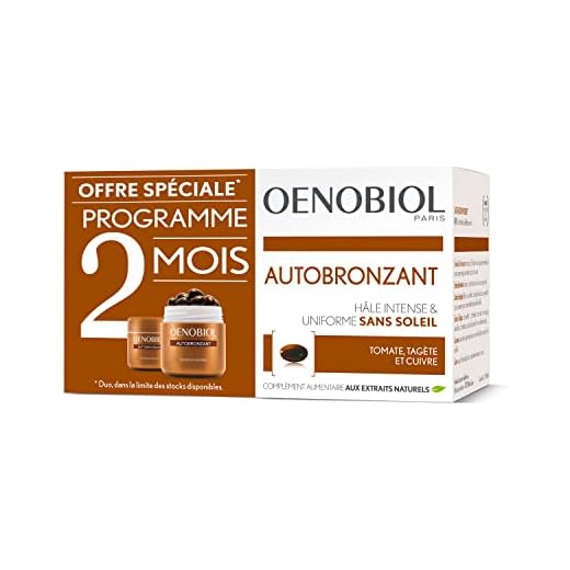Oenobiol Autobronceador, efecto uniforme y luminoso, lote de 2 cajas