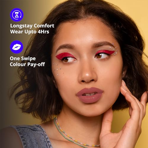 Image of Blue Heaven Get Matte Lipstick | Soft Matte Finish and Lightweight Formula | Intense Pigment | Long-Lasting Lipsticks For Women | 602B | 4gm (Pack of 3)