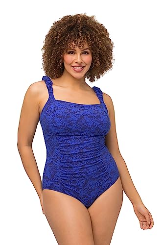 Ulla Popken Damen Badeanzug, violettblau, 50