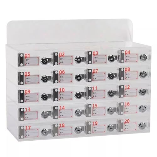 Caja de acrílico transparente para guardar móviles con tarjetero 2